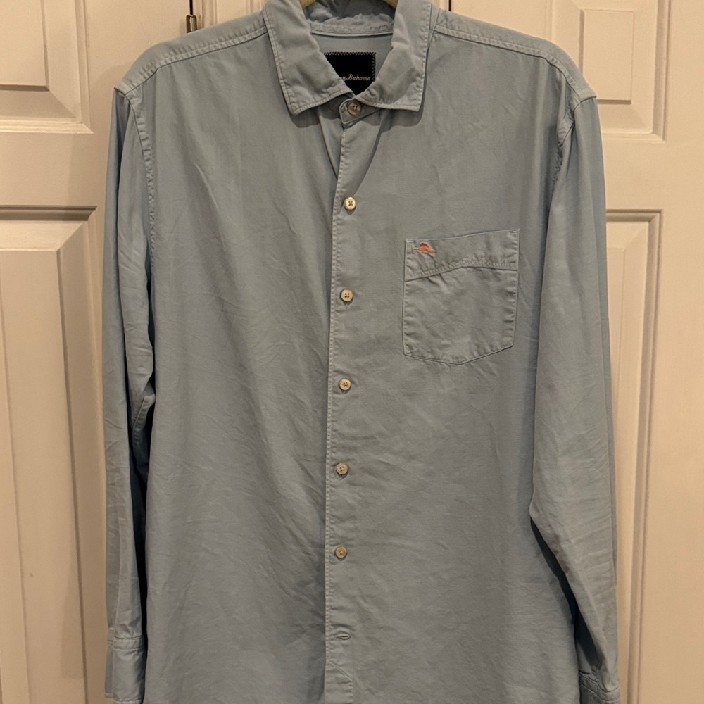 Tommy Bahama Sky Blue Casual Button-Down Shirt